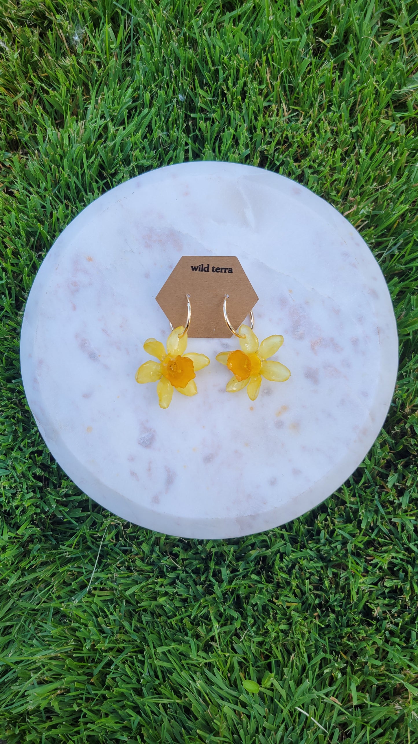 Daffodil Gold Hoops