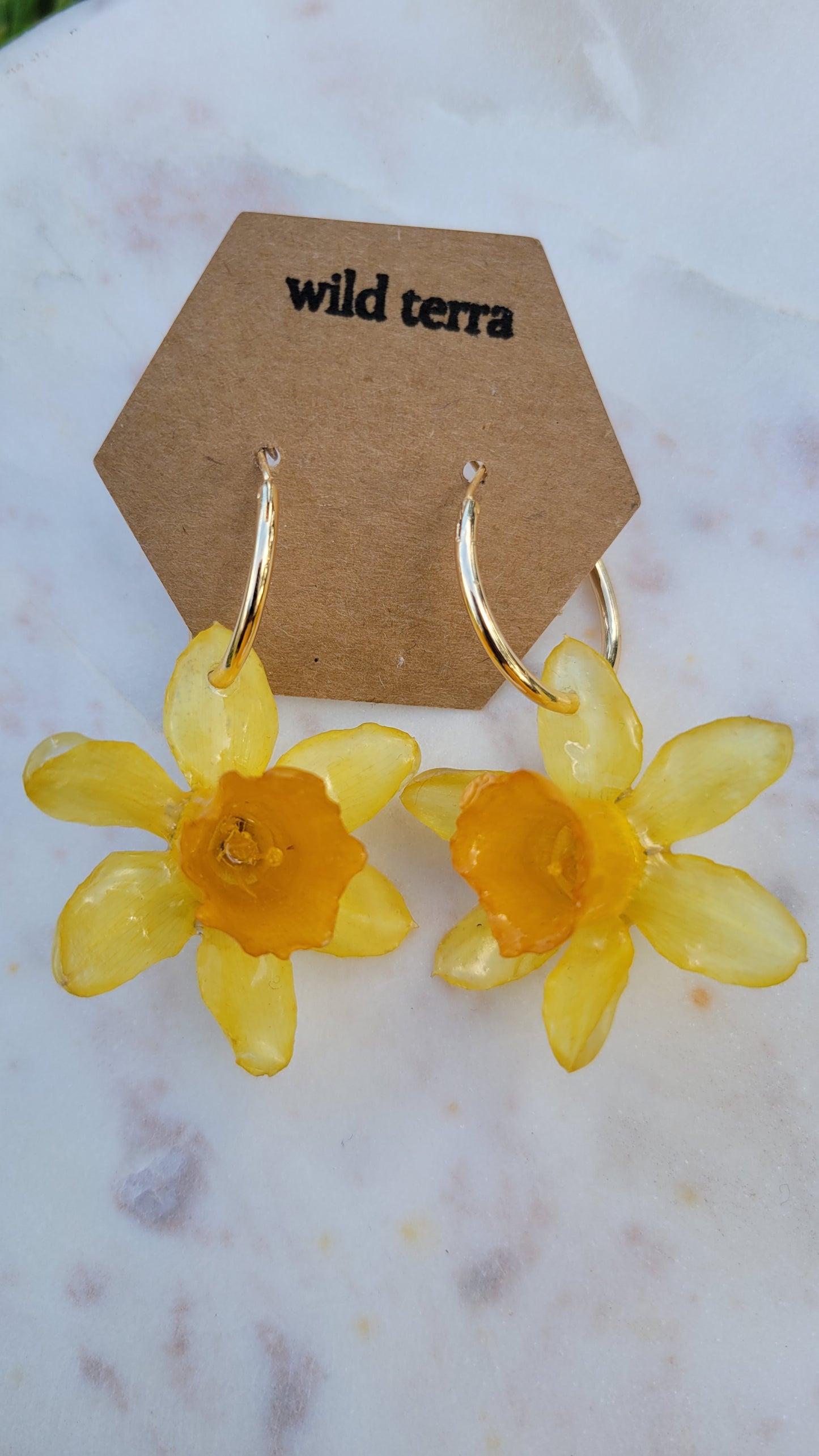 Daffodil Gold Hoops
