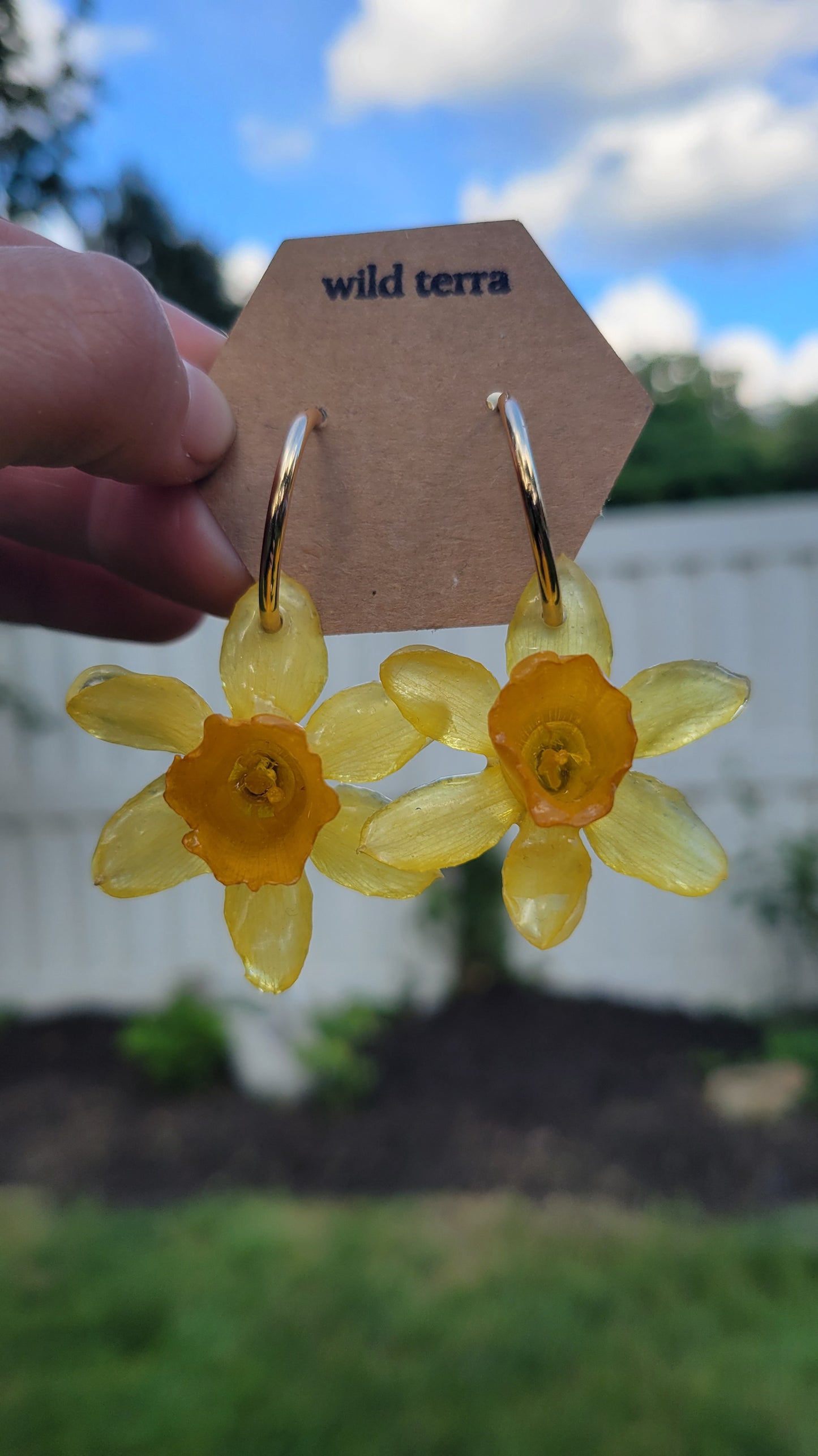 Daffodil Gold Hoops