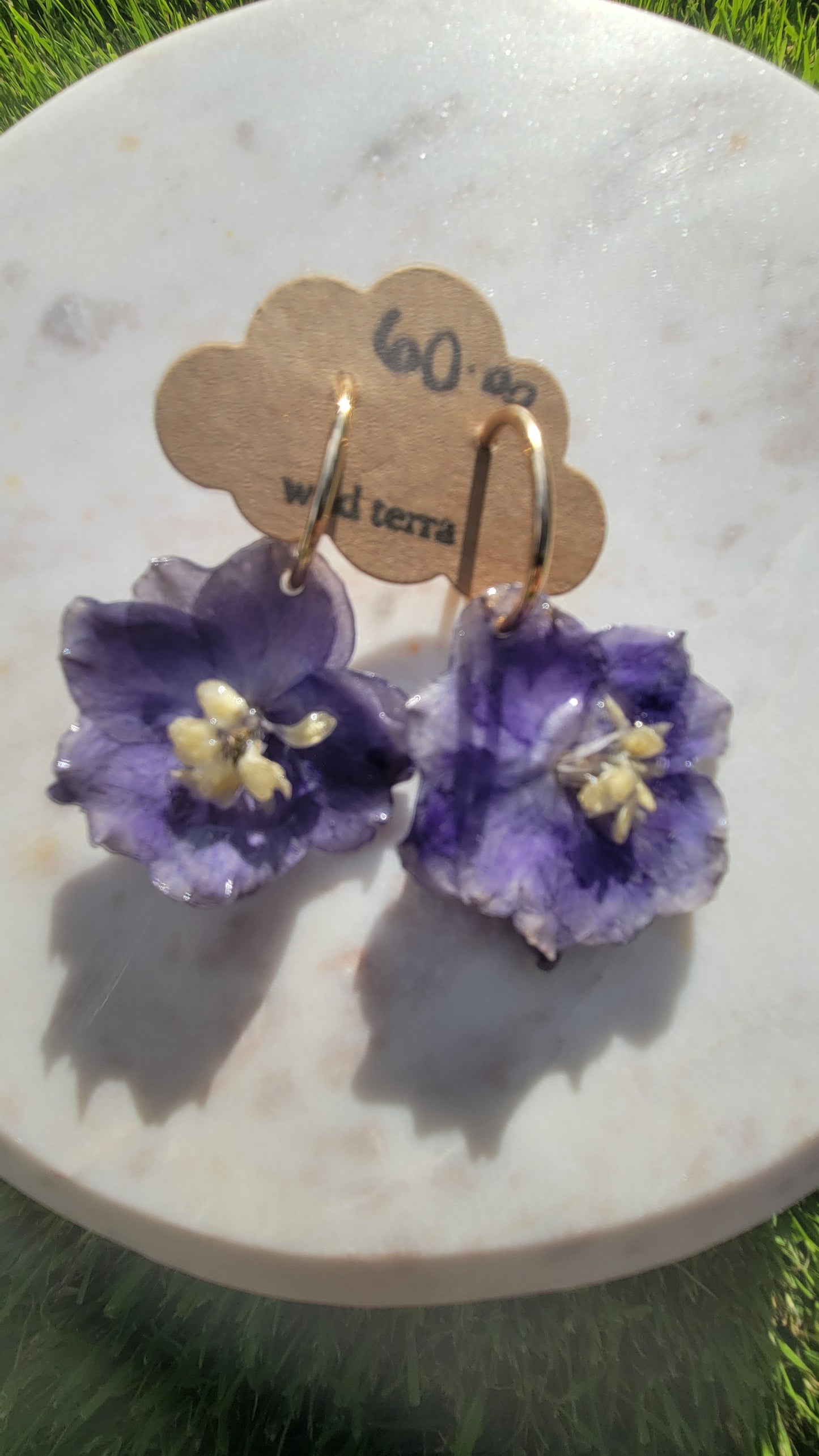 Delphinium Gold Hoops