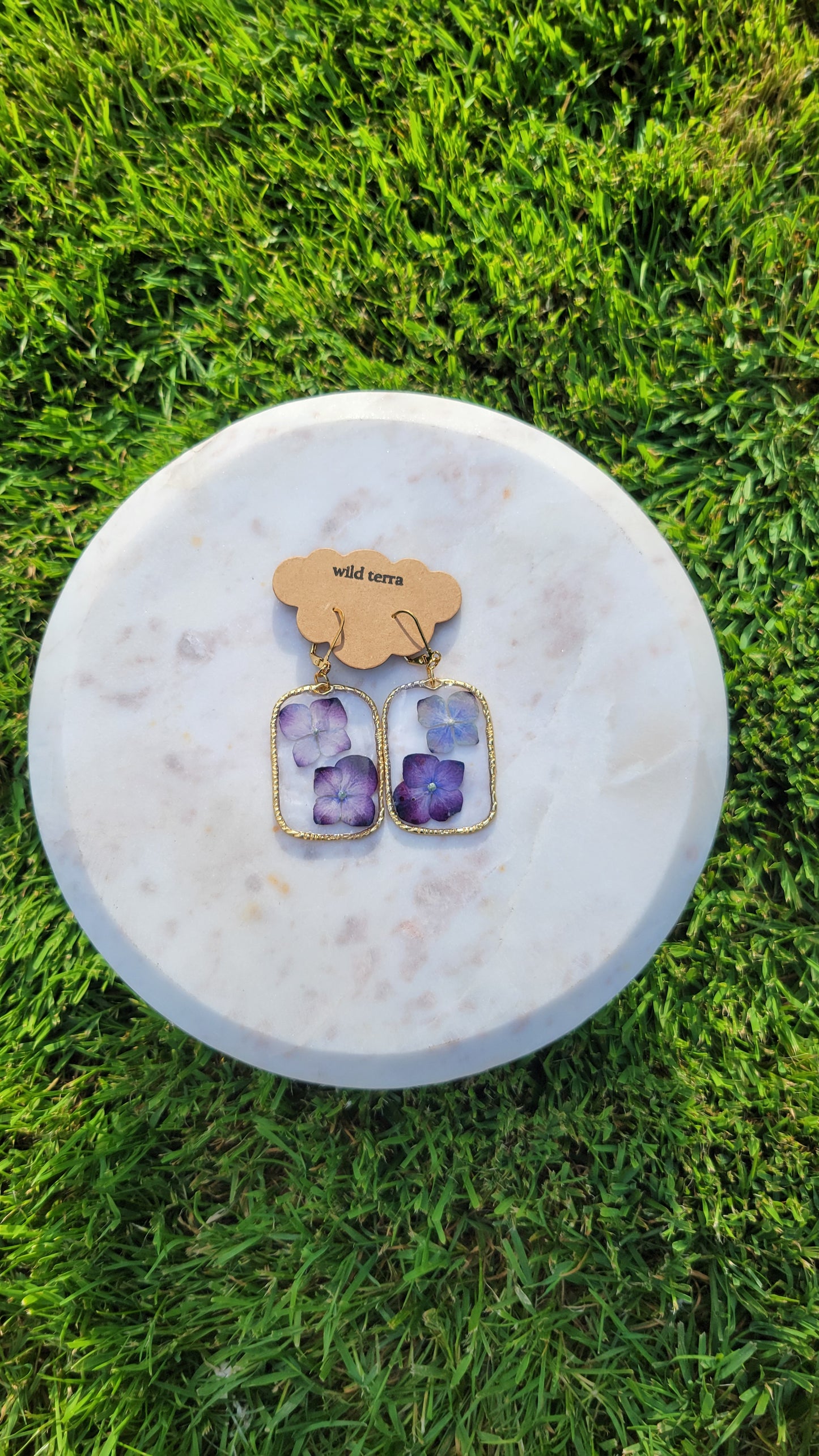 Blue Hydrangea Earrings
